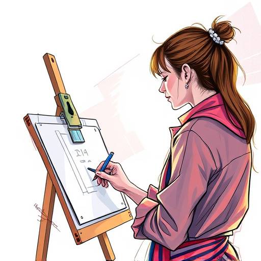 Artist sketching on a digital tablet, representing a graphic design course